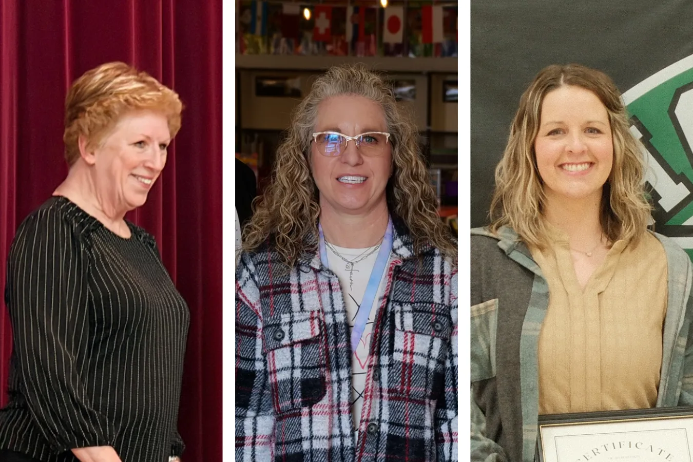 Three photos of the finalists for 2027 NDU ESP of the Year award in a collage.