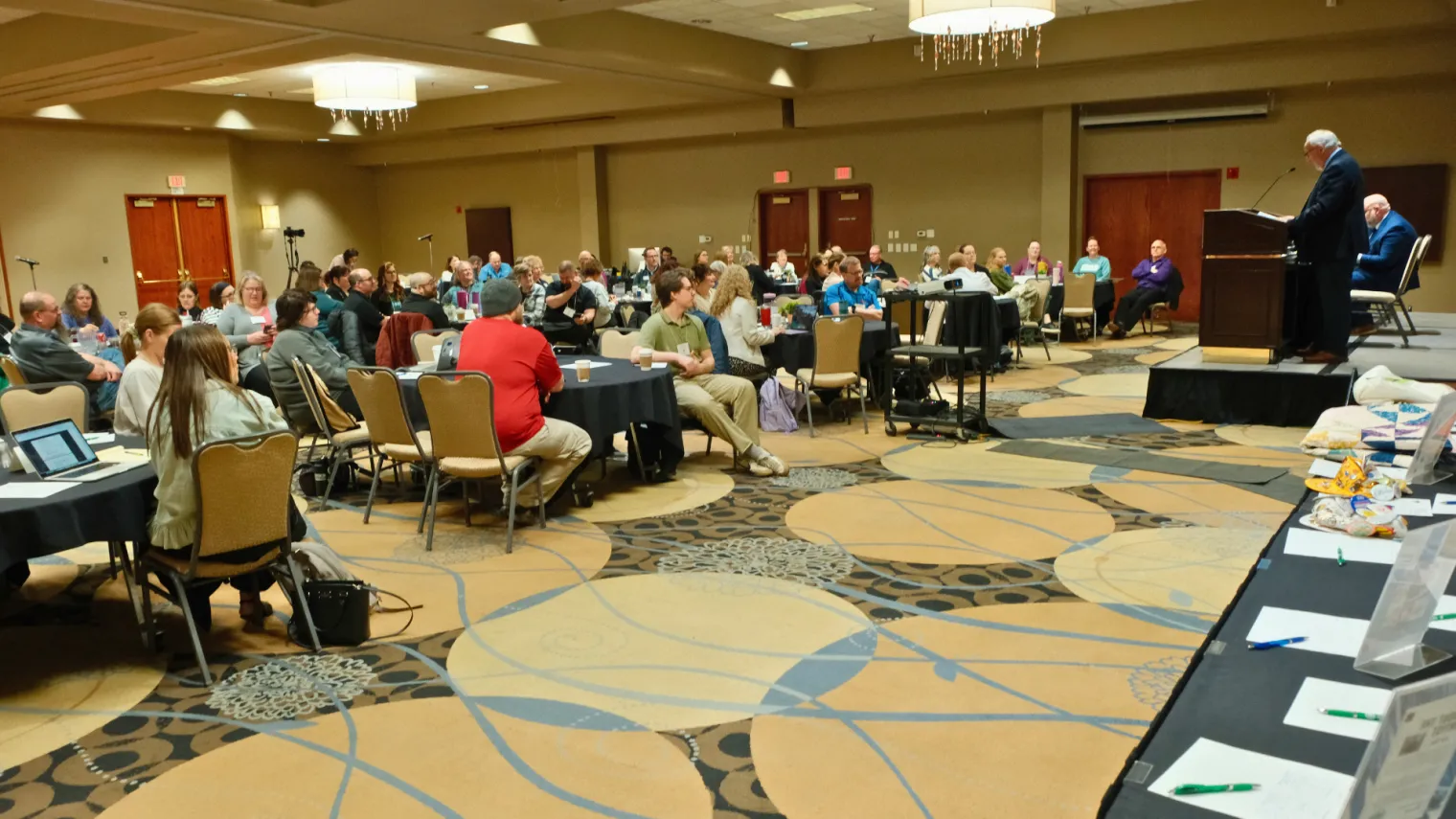 A wide view of delegates participating in the 2026 North Dakota United Delegate Assembly in Bismarck.