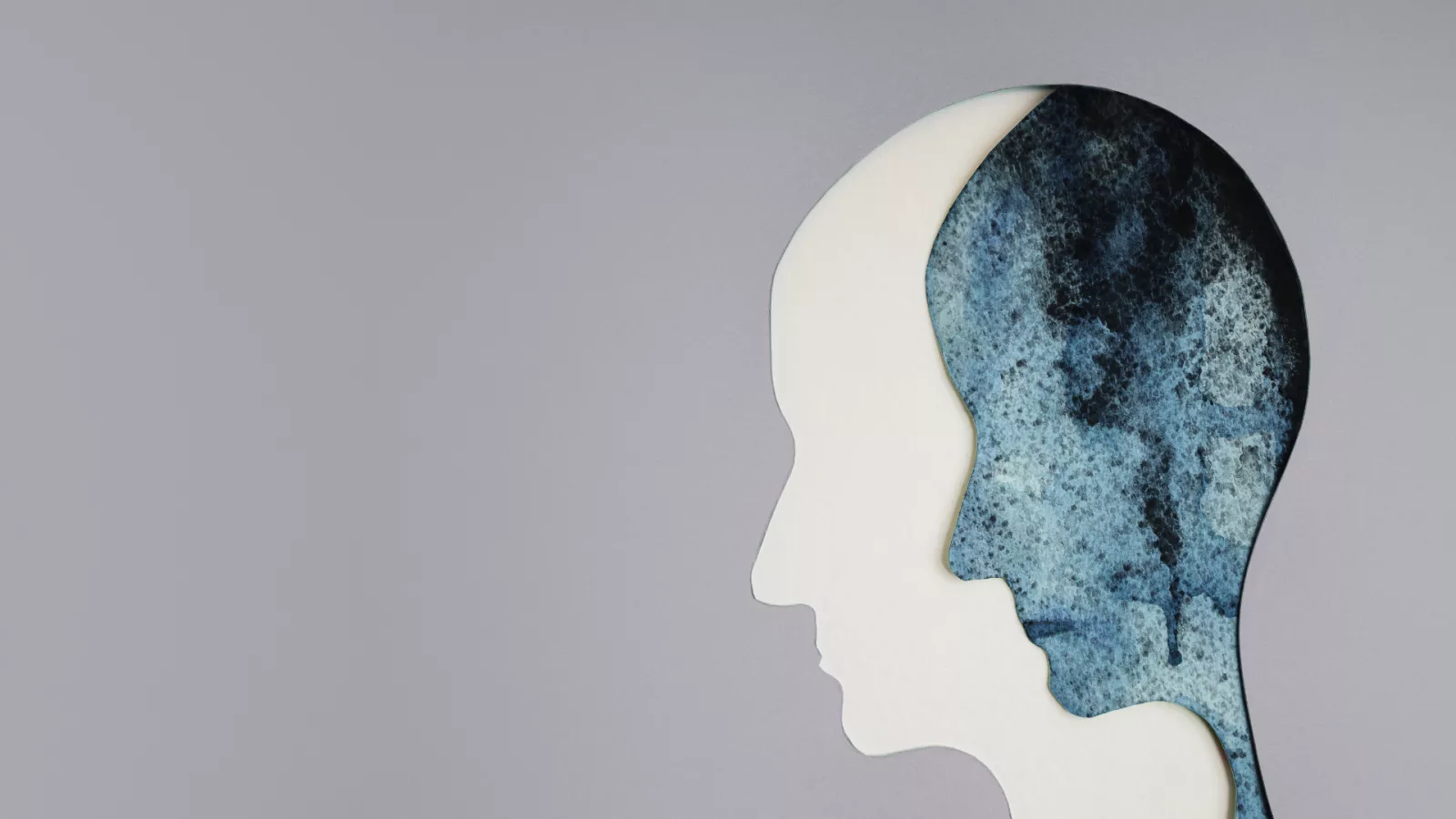 water color outline of a face profile