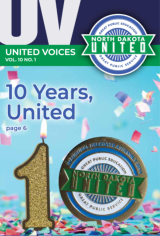 Cover of the September 2023 issue of United Voices