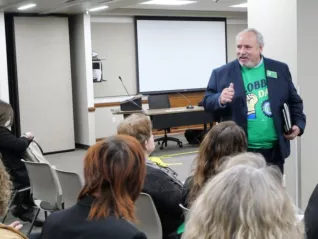 nick archuleta talking to educators